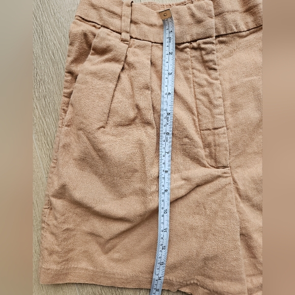 Abercrombie Linen Cotton Blend Shorts High-Waisted - Picture 6 of 6
